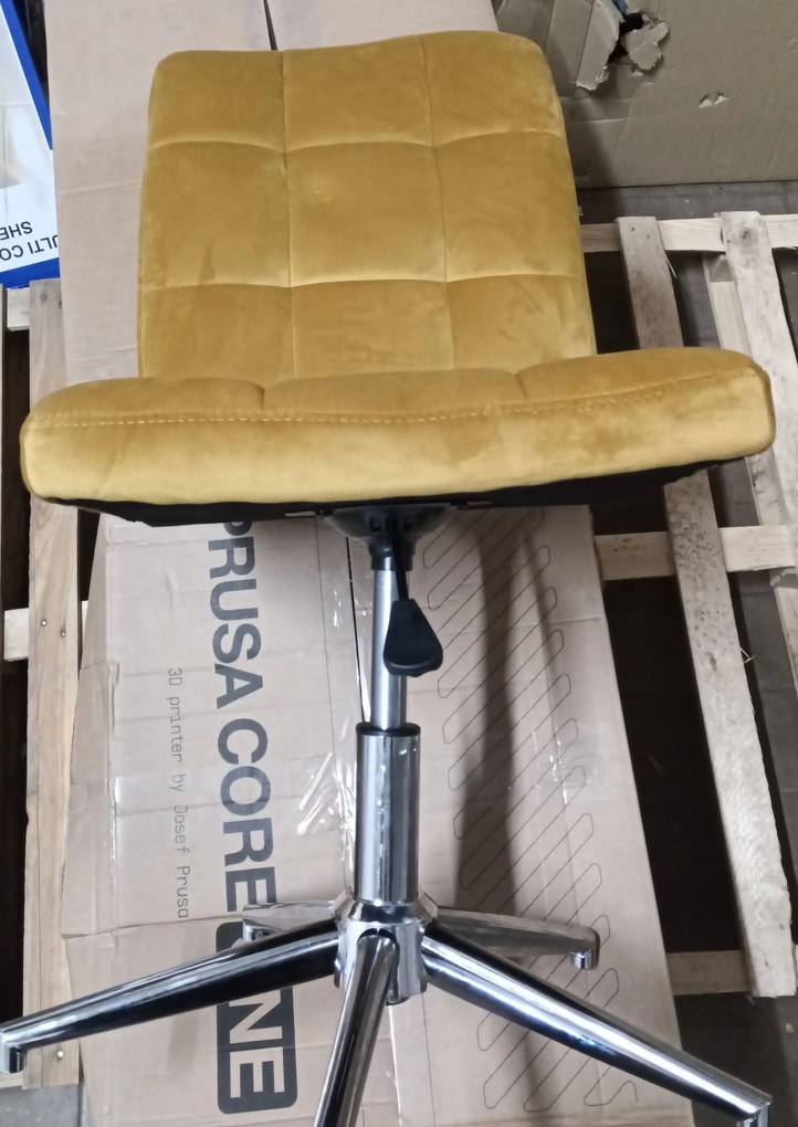 AKCIÓ Sárga irodai szék Q-020 VELVET II. osztály