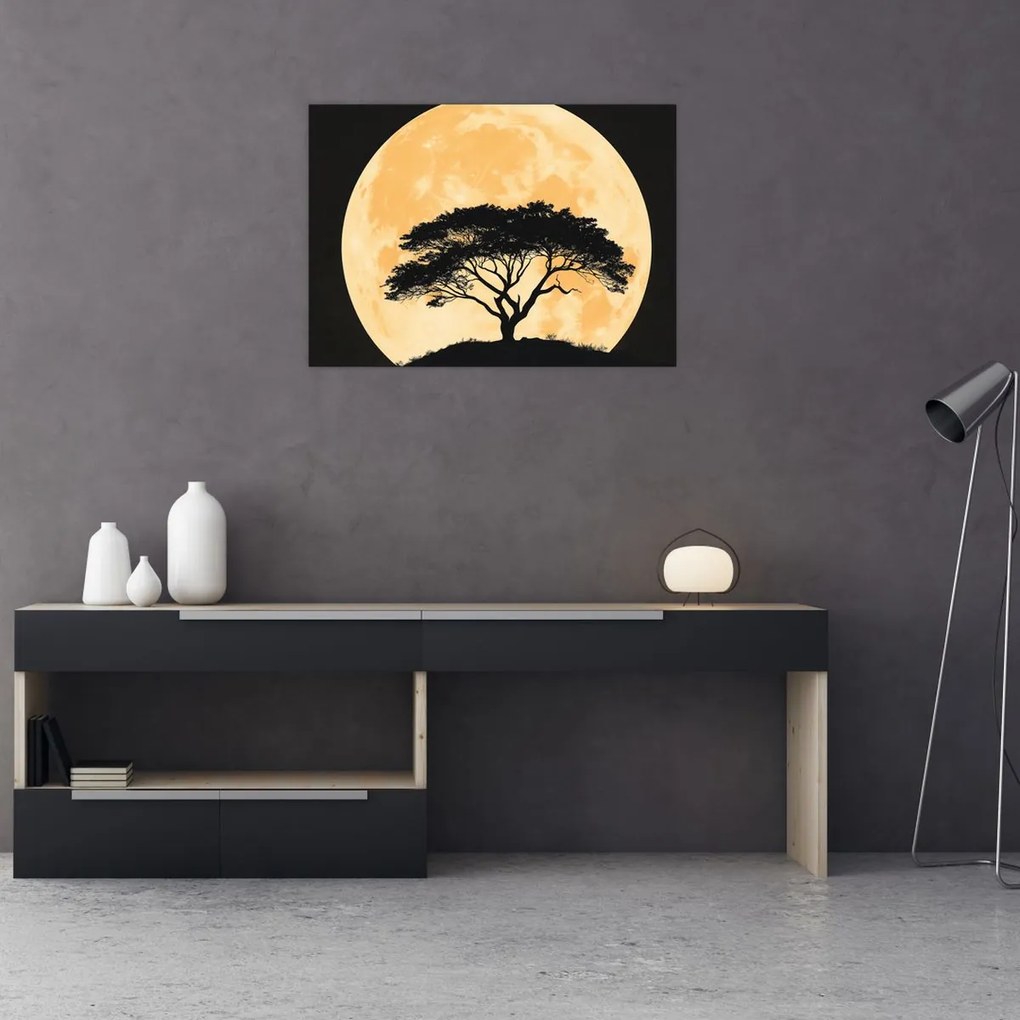 Kép – Fa arany teliholdban II. (70x50 cm)