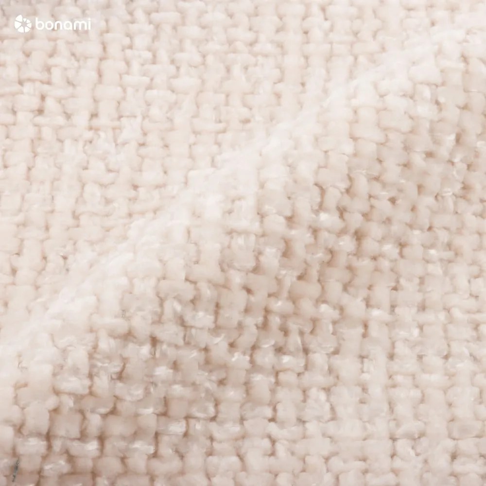 Krémszínű kárpitozott ágyneműtartós franciaágy ágyráccsal 140x200 cm Bellis – Micadoni Home