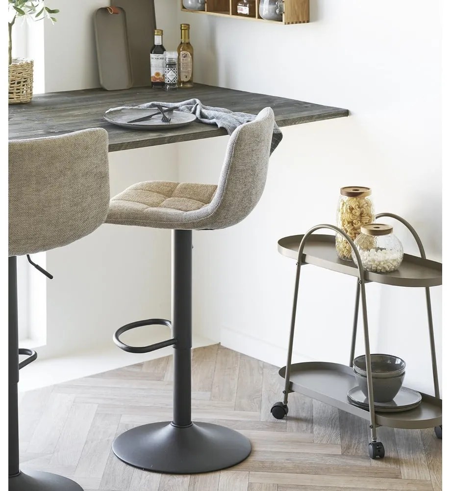 Bézs kárpitozott állítható magasságú bárszék (ülésmagasság 61 cm) Middelfart – House Nordic