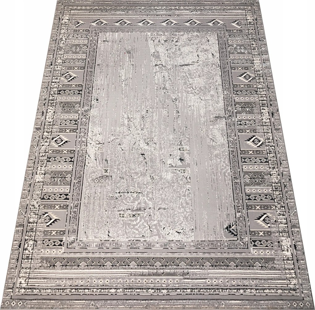 Nappali Szőnyeg Nagy Szürke Puha 140X190 Modern Stílusos Vastag Glamour