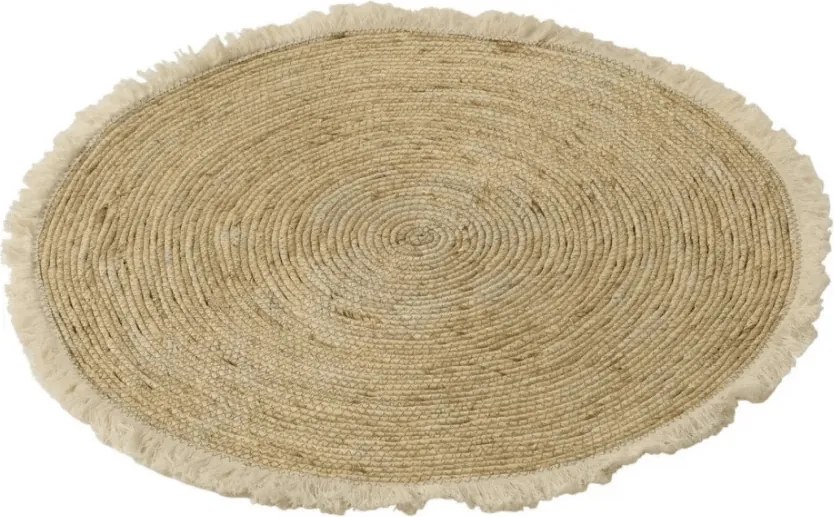 Természetes kerek szőnyeg VELOR ⌀ 70 cm, bézs