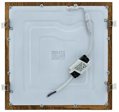 LED Beépíthető lámpa SQUARE LED/24W/230V 4200K 29,2x29,2 cm barna