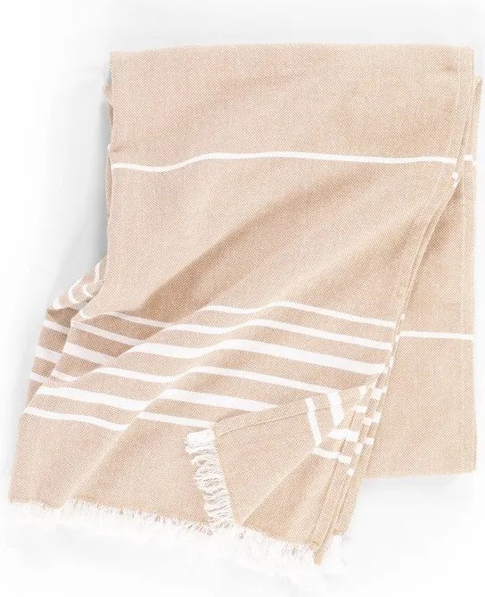 Bézs pamut takaró 150x200 cm Solene – Tiseco Home Studio