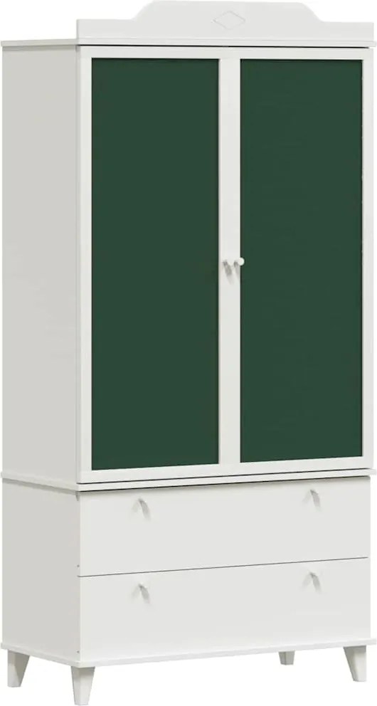 vidaXL Krétával Írt Dresser ROROS Fehér 90 x 45 x 180 cm Faanyag