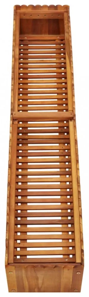 tömör akácfa kerti magaságyás 150 x 30 x 25 cm