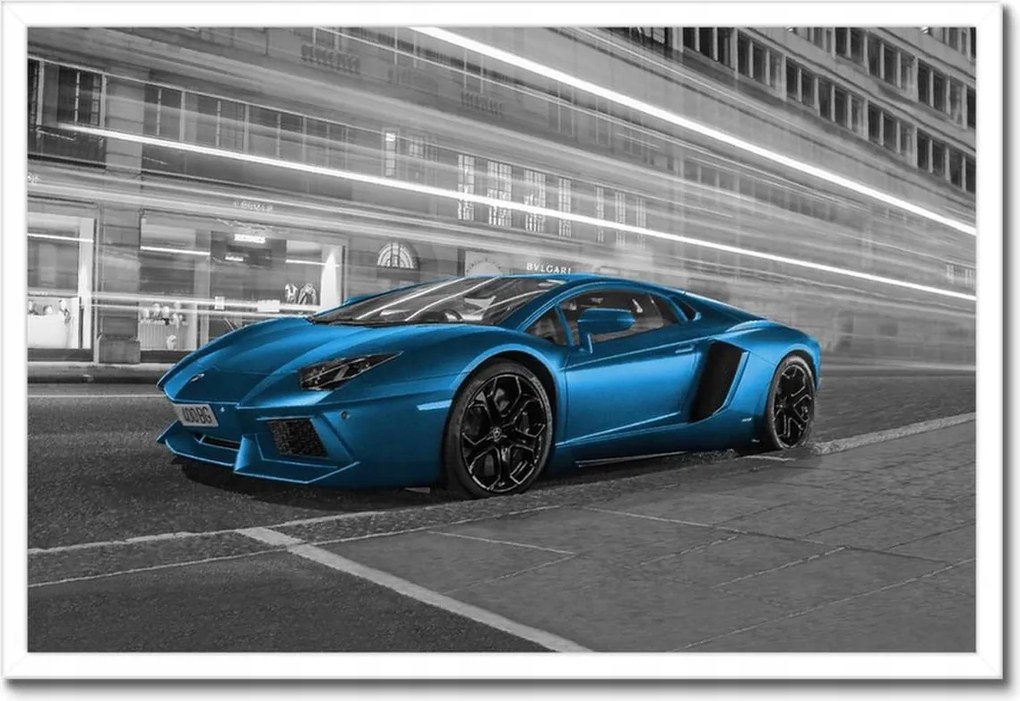 Poszterek keretben 60x40 Kék sebesség