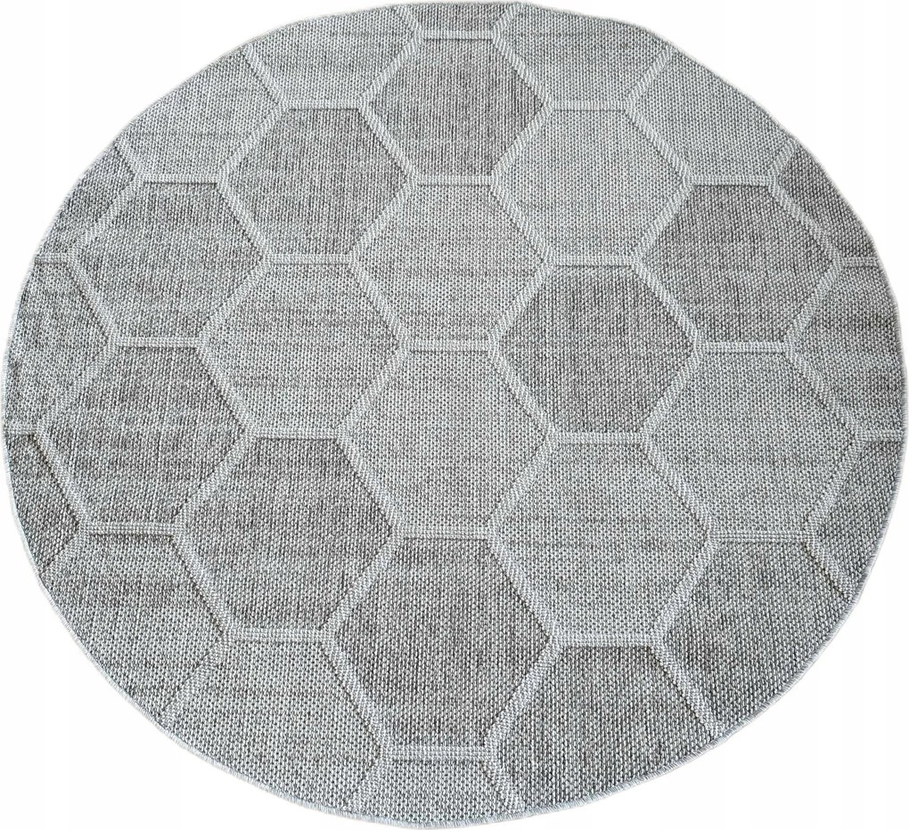 Kerek szőnyeg 160cm zsinóros hurok,külső-belső lapos