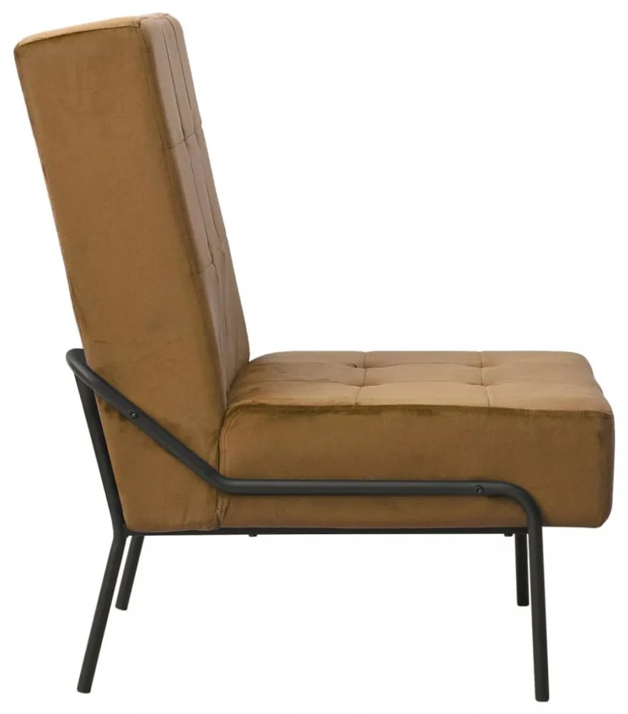 barna bársony pihenőszék 65 x 79 x 87 cm