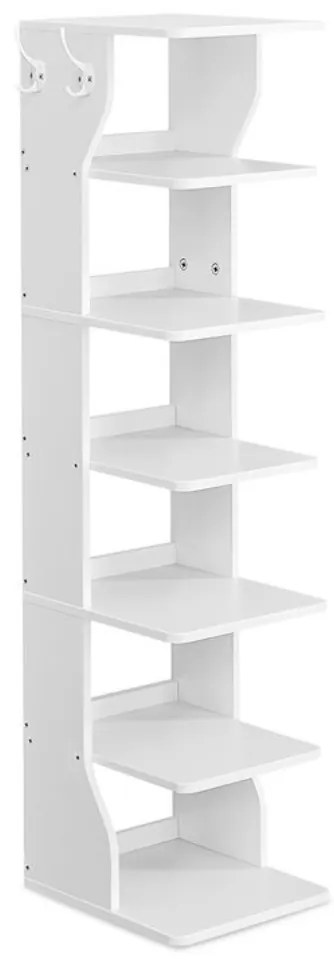 Vasagle CINDY cipőtartó, 6 szint, 30x26,4x110,4 cm, fehér
