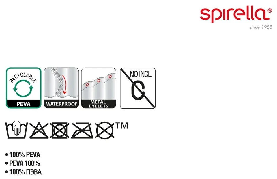 Zuhanyfüggöny 180x200 cm Sardai – Spirella