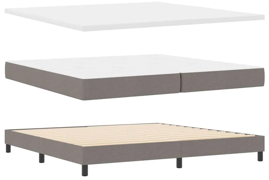 Boxspring ágy matraccal matracmal Tópszínű 200 x 200 cm