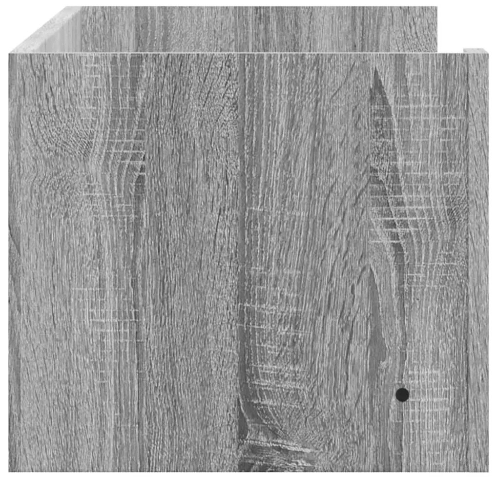 szürke sonoma színű szerelt fa fali polc 100 x 35 x 30,5 cm