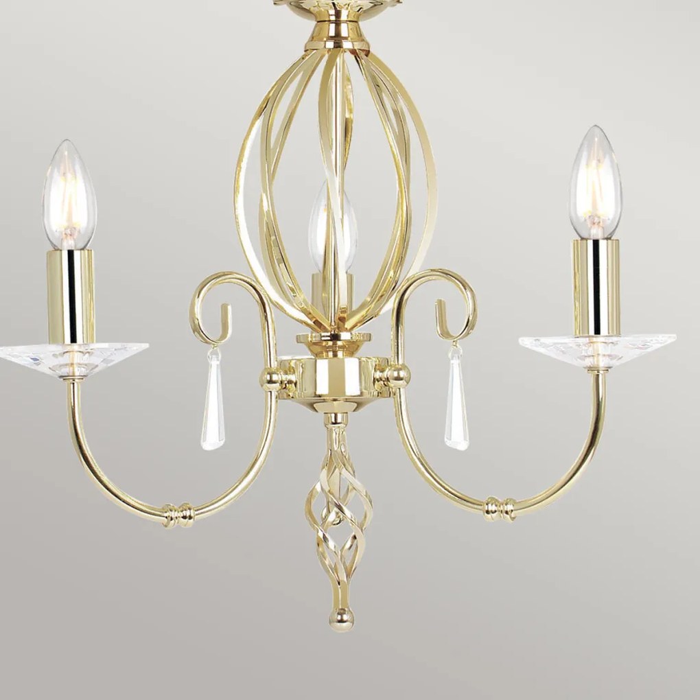 Elstead Lighting AEGEAN AG3-POL-BRASS Csillár 3x60W/E14