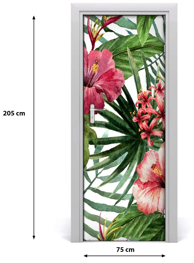 Poszter tapéta ajtóra Hawaii mintás 75x205 cm
