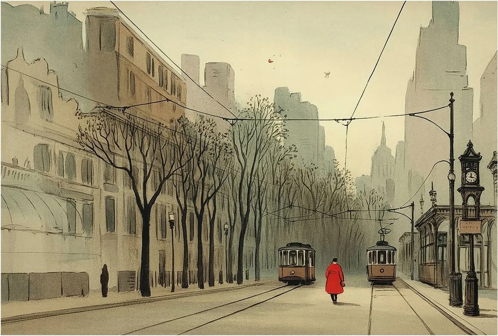 Flizelina fotótapéta Nappaliba és Hálószobába Városi szimmetria 104x70