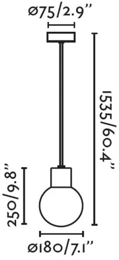 FARO 74427C-01 - Kültéri csillár zsinóron MOON 1xE27/15W/230V IP44