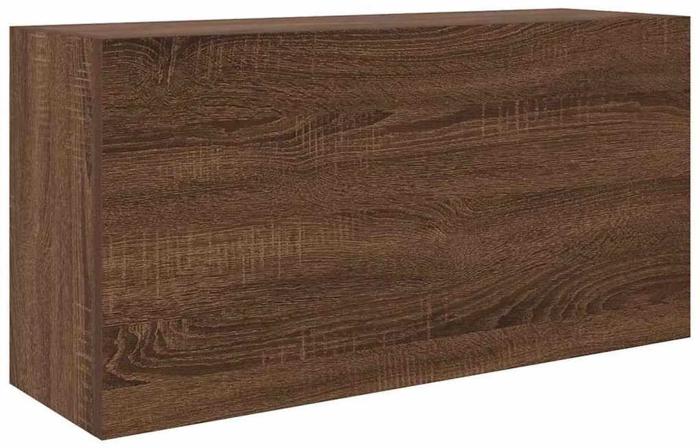 barna tölgyszínű szerelt fa fali fürdőszobaszekrény 80x25x40 cm