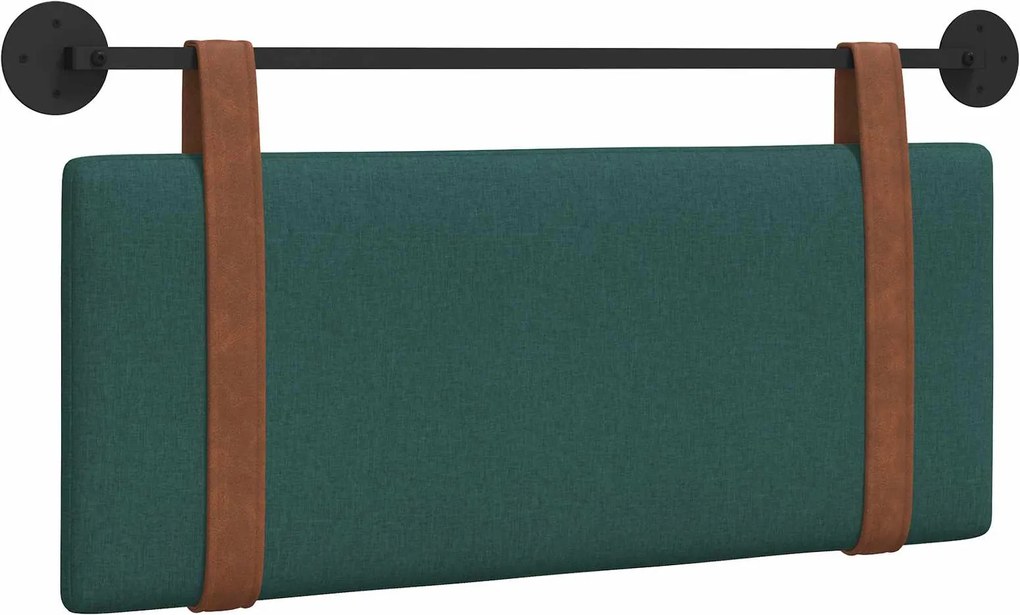 vidaXL Fali Fejtámla Falra szerelhető Sötétzöld 100 x 40 cm Faanyag