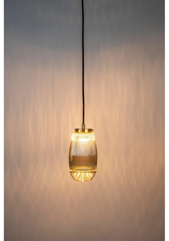 Aranyszínű függőlámpa üveg búrával ø 12 cm Robin - White Label