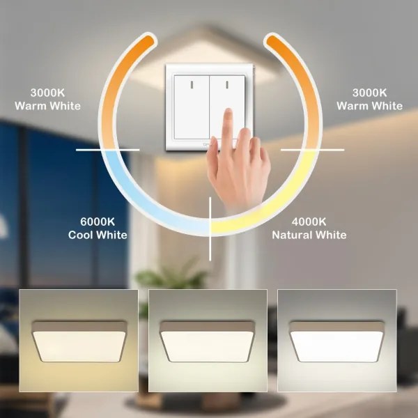 Brilagi - LED mennyezeti lámpatest POOL LED/48W/230V 3000/4500/6000K 50x50 cm bézs