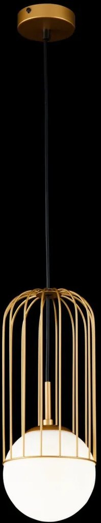 MAYTONI P362PL-01G TELFORD Glamour Függesztett Lámpa Fehér, Arany E27 IP20