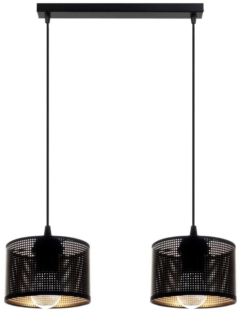 Csillár zsinóron ALDO 2xE27/60W/230V fekete