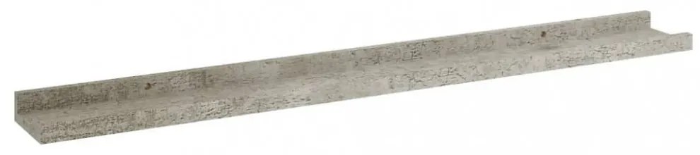 4 db betonszürke fali polc 80 x 9 x 3 cm