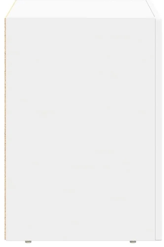 vidaXL Éjjeli asztal Fehér 40 x 35 x 50 cm Faanyag