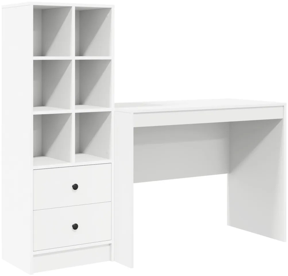 Tárolóval rendelkező íróasztal 2 pcs Fehér 100 x 50 x 76 cm