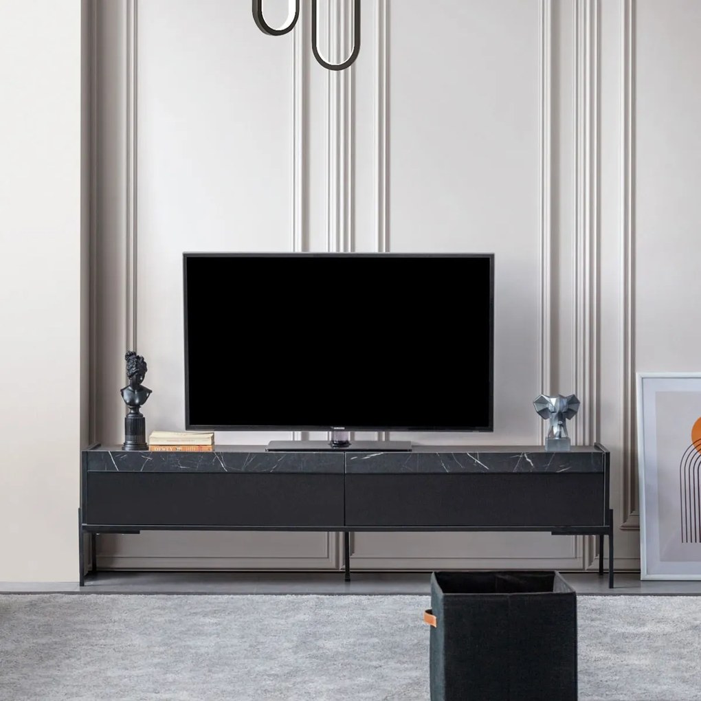 TV asztal Beskar Fekete