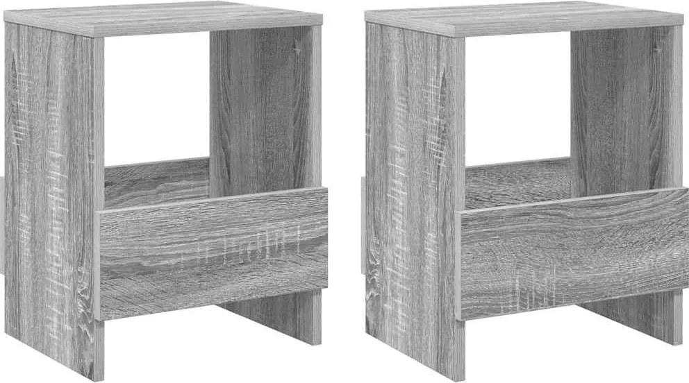 vidaXL Magazin állvány 2 pcs Szürke Sonoma 35 x 30 x 45 cm