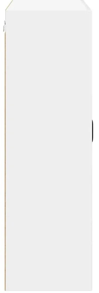 Fali konyhaszekrény Magas Fényű Fehér 80 x 31 x 100 cm Faanyag