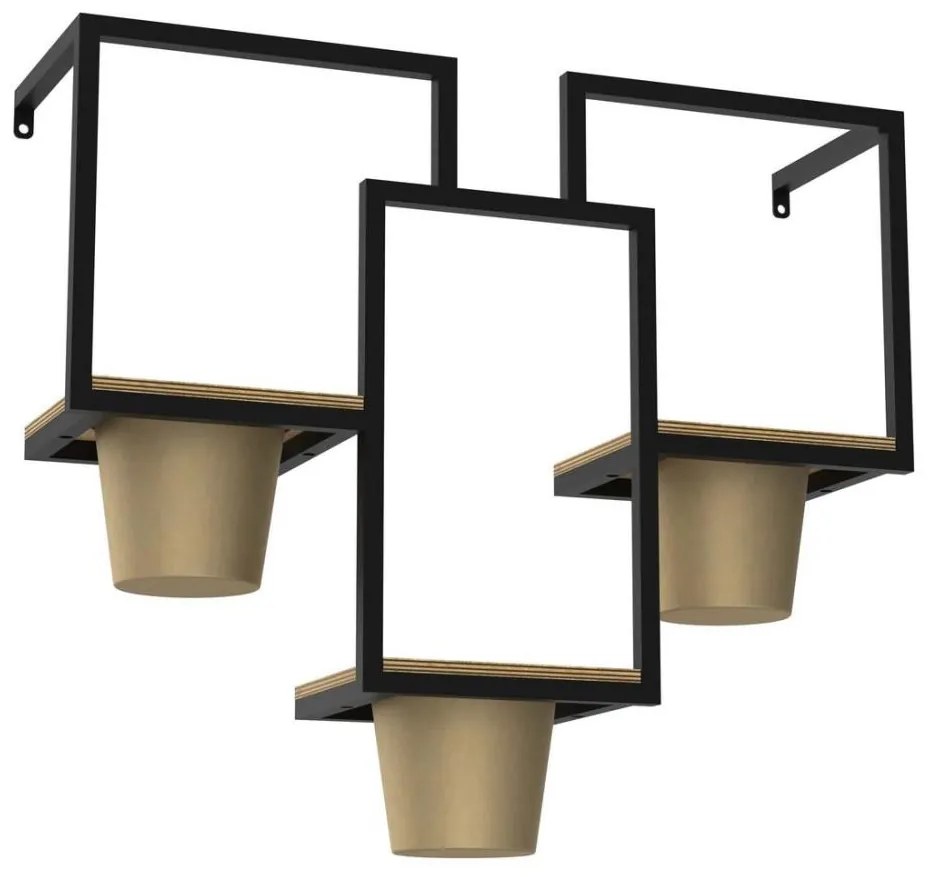 Fali virágcserép 46x53 cm arany