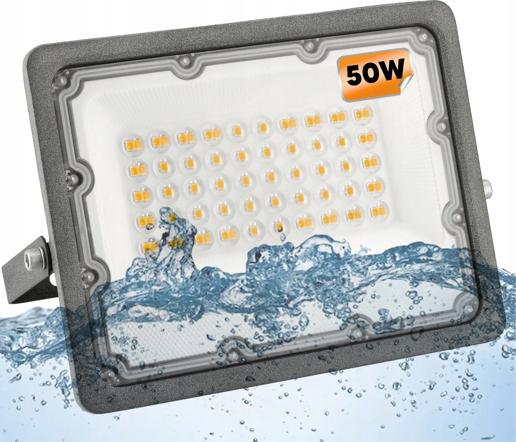 Reflektor Halogén Led fényvető Szürke Modern 50W Semleges szín