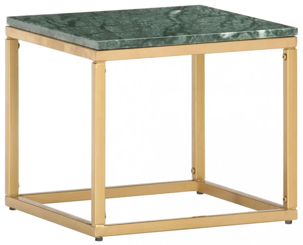 zöld márvány textúrájú valódi kő dohányzóasztal 40 x 40 x 35 cm