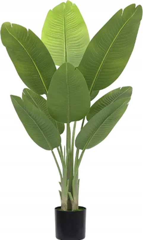 Mesterséges Pálma Növény Strelitzia Paradicsom Madár Cserépben Realisztikus 120cm