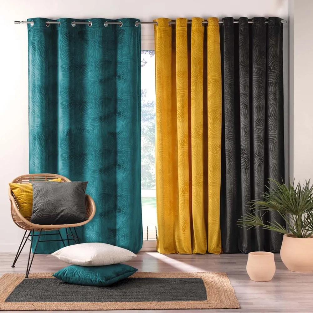 Kék bársony függöny 140x240 cm Analia – douceur d'intérieur