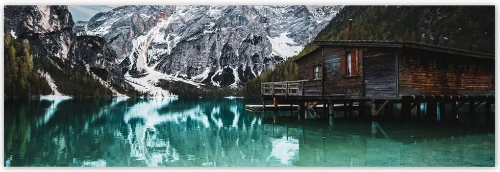 Poszterek 200x66 Fa házikó a hegyekben