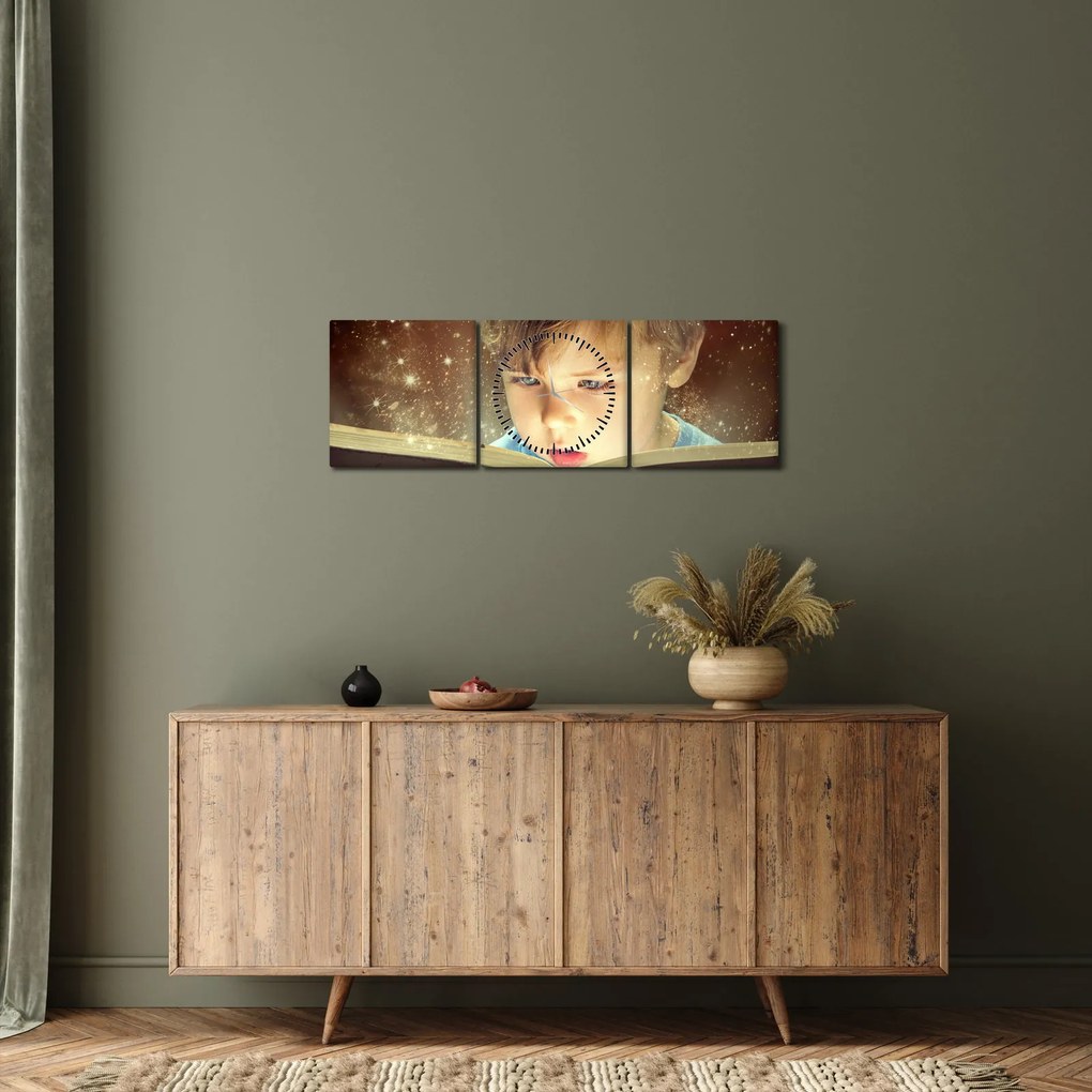 Kép - A történet varázsa (órával) (90x30 cm)