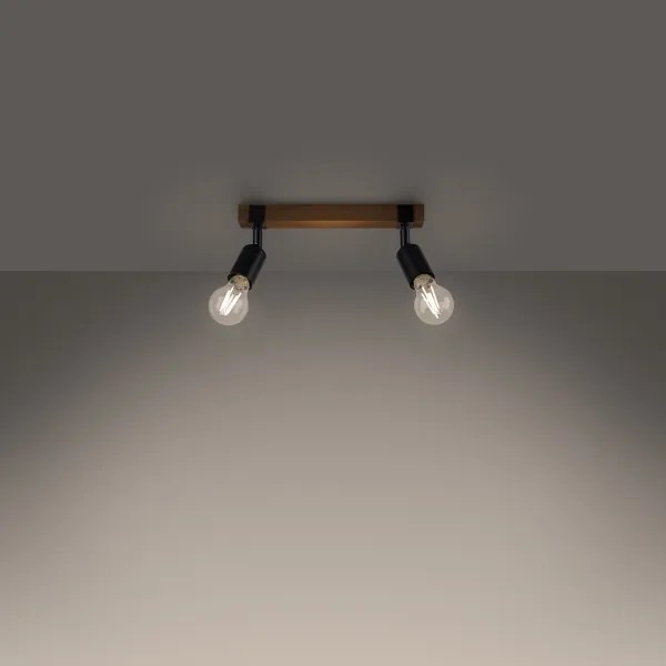 Sollux SL.1296 - Spotlámpa ZUCA 2xE27/15W/230V fekete