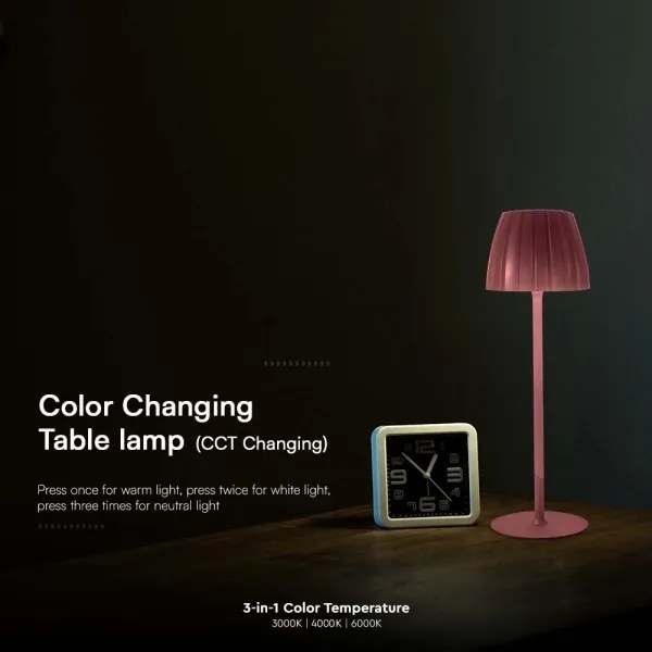 LED Dimmelhető újratölthető asztali lámpa LED/2,7W/5V 3000-6000K 1800 mAh barna