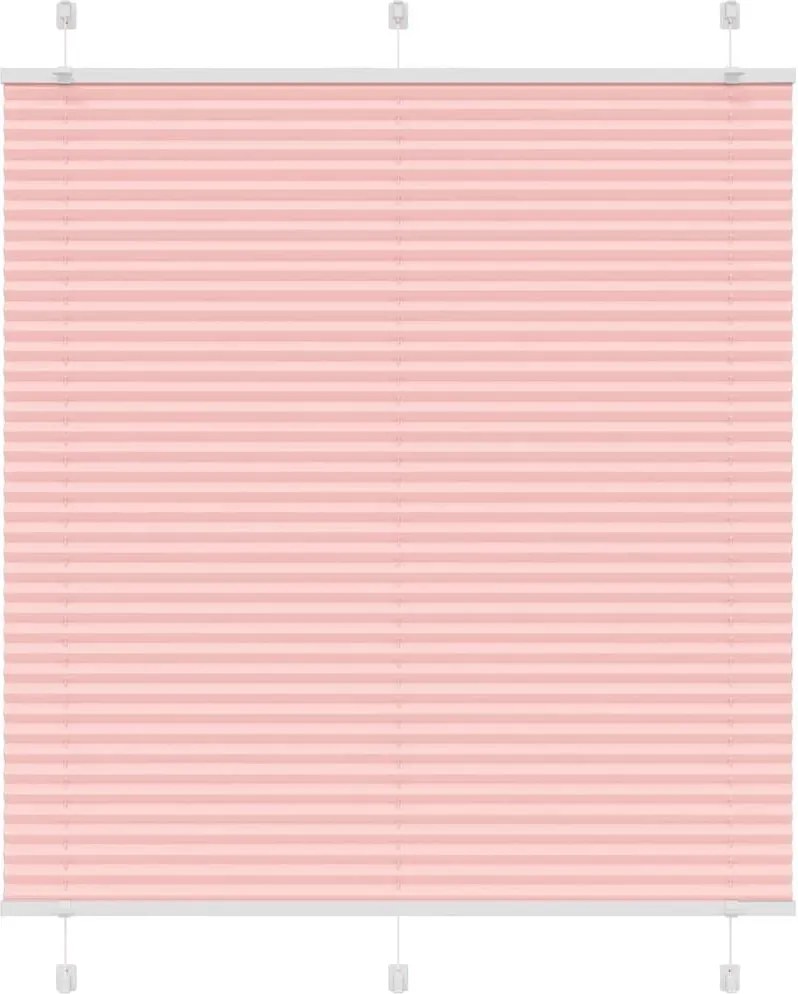 vidaXL pliszírozott redőny rózsaszín 115x100cm szövetszélesség 114,4cm