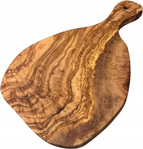 Ovális deszka fa nyéllel DOR30.3 szeleteléshez és tálaláshoz