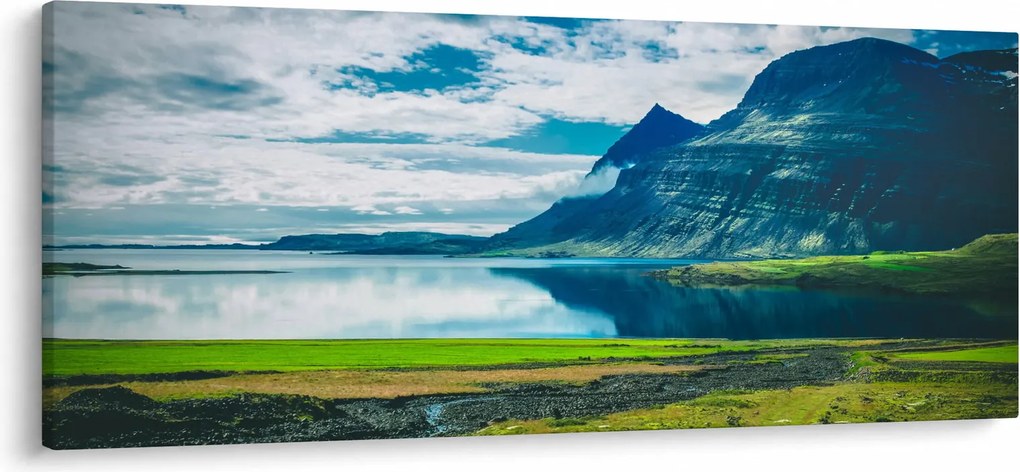 Egy tó hegyekkel képe (120x50 cm)