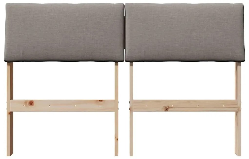 Kárpitozott fejtámla Tópszínű 120 cm Tömör fenyőfa