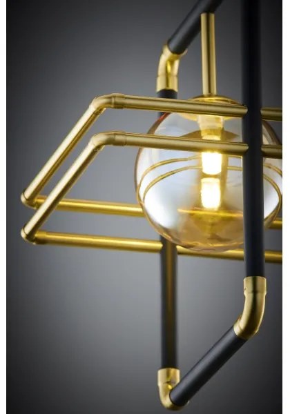 Jupiter 2025 - Csillár zsinóron FIORI 1xG9/10W/230V fekete/arany/bézs