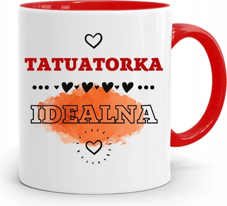 Tetoválóknak Tetováló Bögre Piros Ajándék fényképes nyomtatással