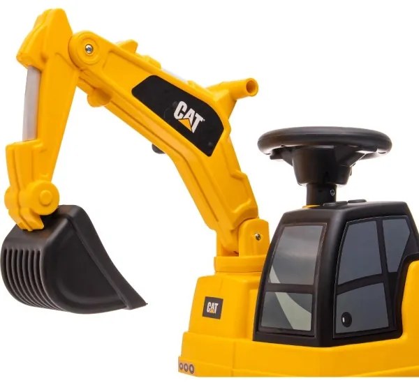 Push autó kotrógép CAT 2xAA sárga/fekete