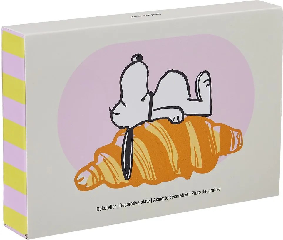 PEANUTS ovális tálka , Snoopy croissant